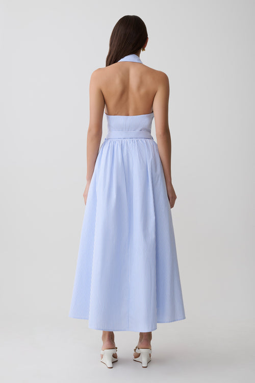 Cindy Collection | Collared Midi Dress with Vintage Buttons | Flattering A-Line Fit for Timeless Elegance