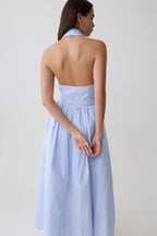 Cindy Collection | Collared Midi Dress with Vintage Buttons | Flattering A-Line Fit for Timeless Elegance