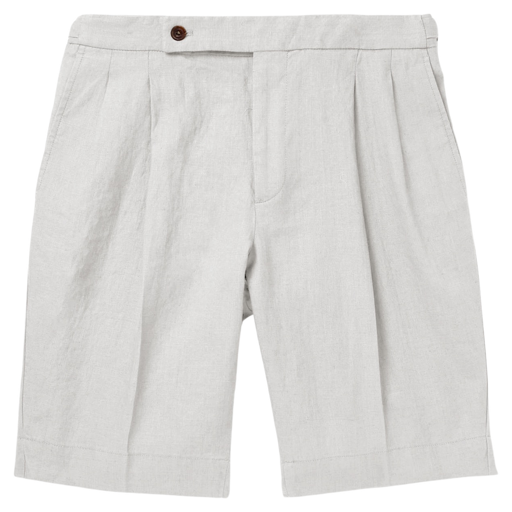 Classic Cargo Shorts | Men's Cotton Linen Shorts with Pleated Design | Comfortable Style for Weekend Wear