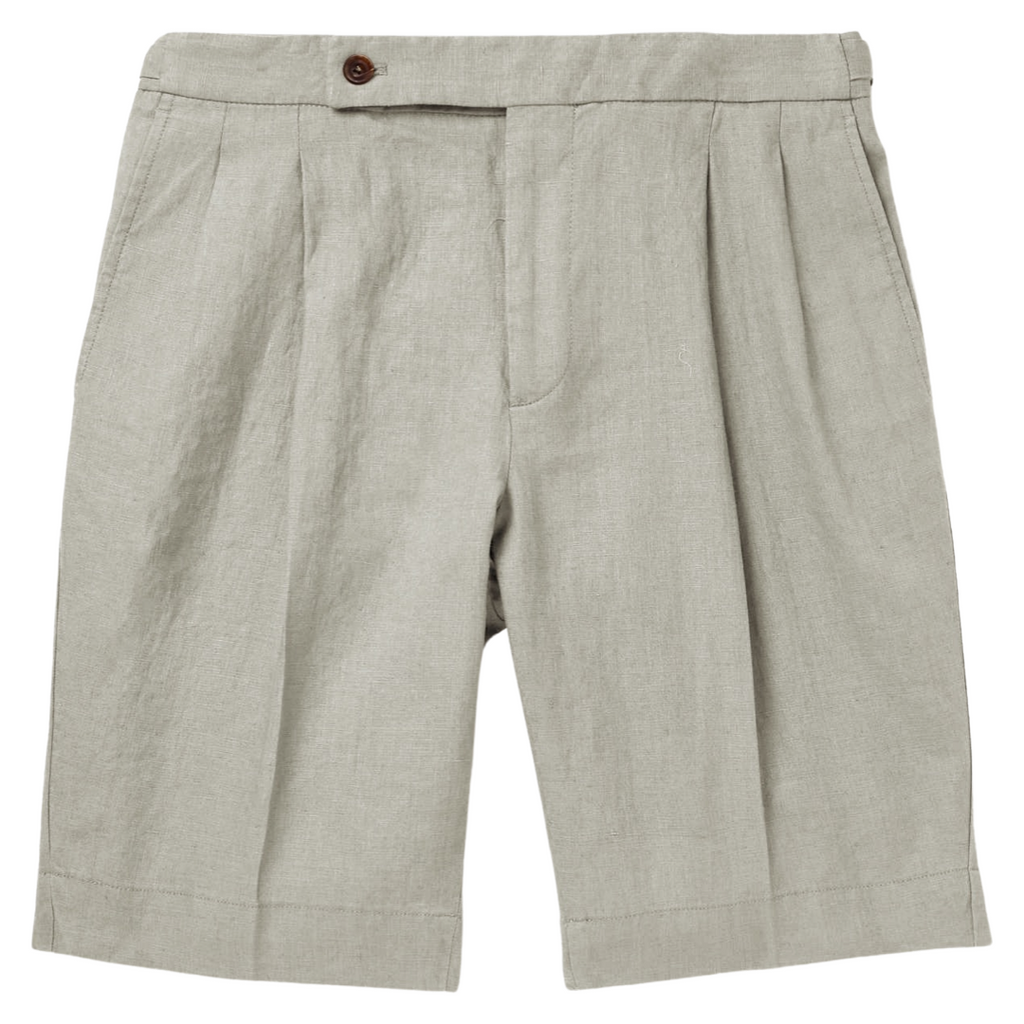 Classic Cargo Shorts | Men's Cotton Linen Shorts with Pleated Design | Comfortable Style for Weekend Wear