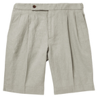 Classic Cargo Shorts | Men's Cotton Linen Shorts with Pleated Design | Comfortable Style for Weekend Wear