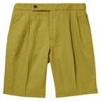 Classic Cargo Shorts | Men's Cotton Linen Shorts with Pleated Design | Comfortable Style for Weekend Wear