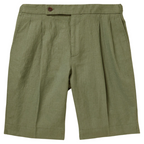 Classic Cargo Shorts | Men's Cotton Linen Shorts with Pleated Design | Comfortable Style for Weekend Wear