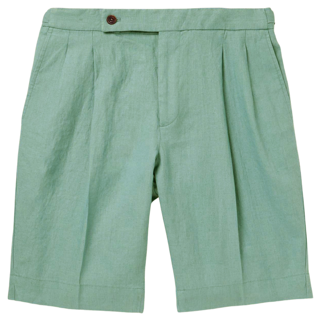 Classic Cargo Shorts | Men's Cotton Linen Shorts with Pleated Design | Comfortable Style for Weekend Wear