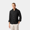 Classic Collection | Men's Dress Shirt in Black Linen with Premium Comfort | Versatile Style for Any Occasion