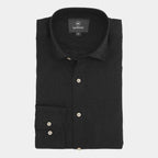 Classic Collection | Men's Dress Shirt in Black Linen with Premium Comfort | Versatile Style for Any Occasion