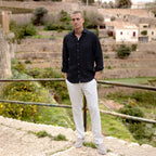 Classic Collection | Men's Dress Shirt in Black Linen with Premium Comfort | Versatile Style for Any Occasion