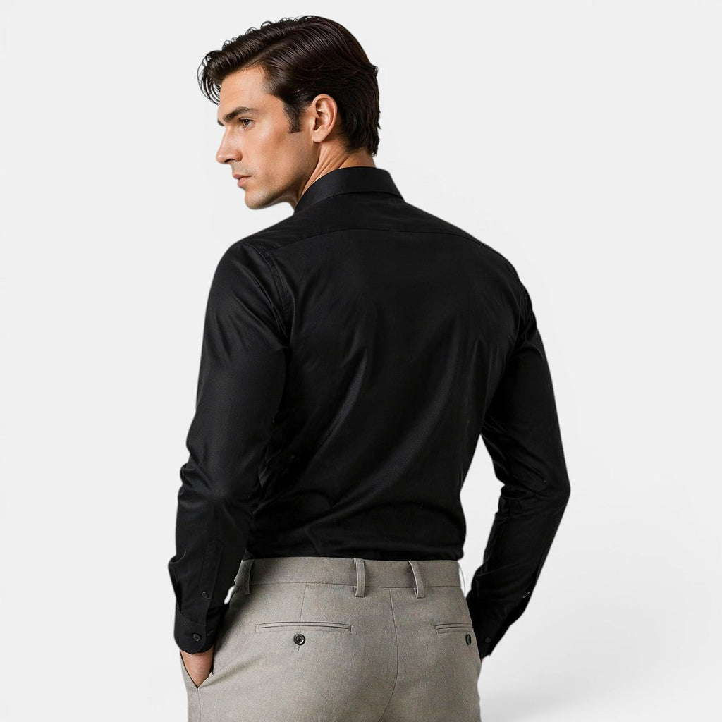 Classic Collection | Men's Dress Shirt in Crisp White Cotton with Tailored Fit | Versatile Style for Any Occasion