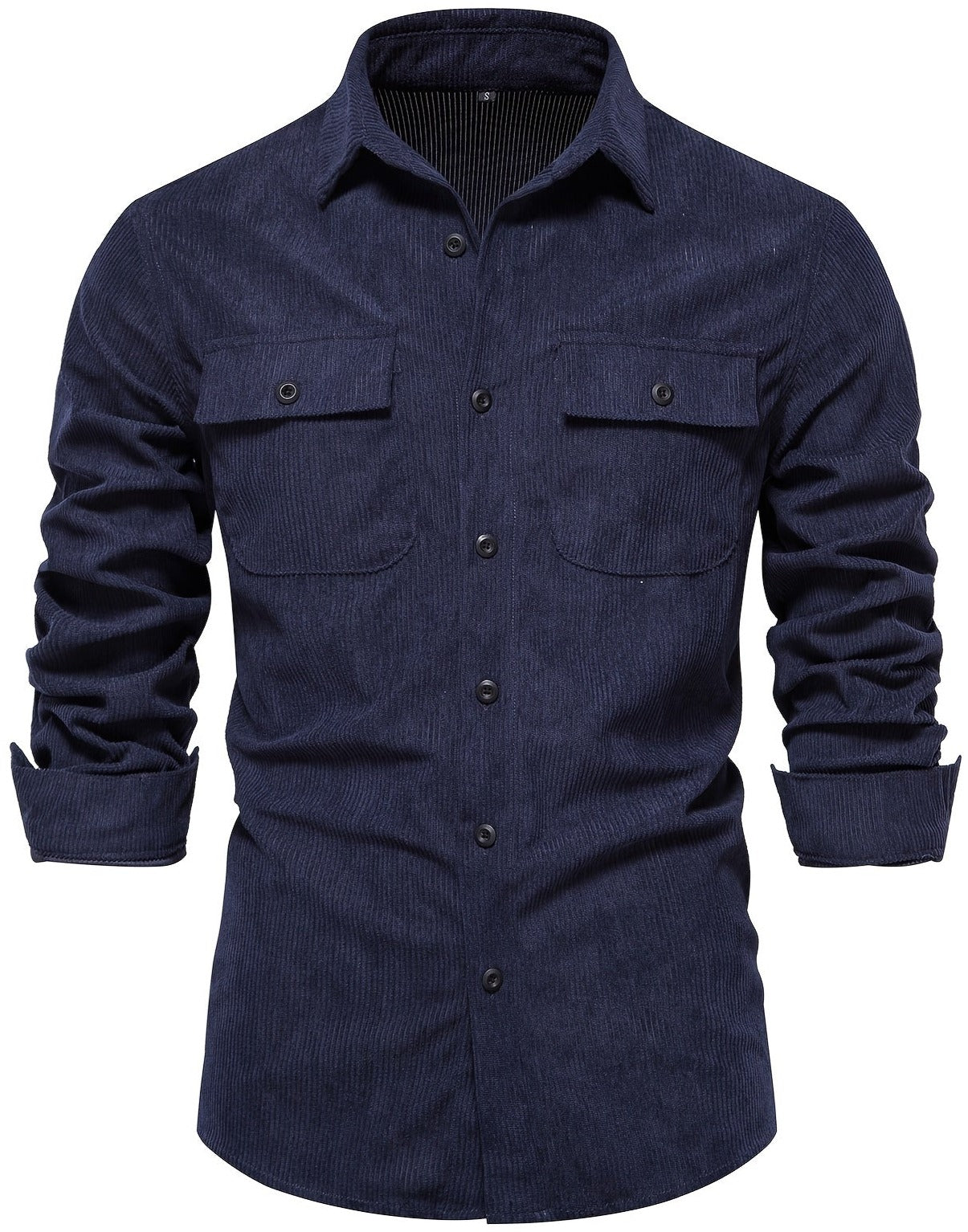Classic Corduroy Shirt | Men's Long Sleeve Button-Up with Double-Breasted Design | Durable Cotton for All Seasons