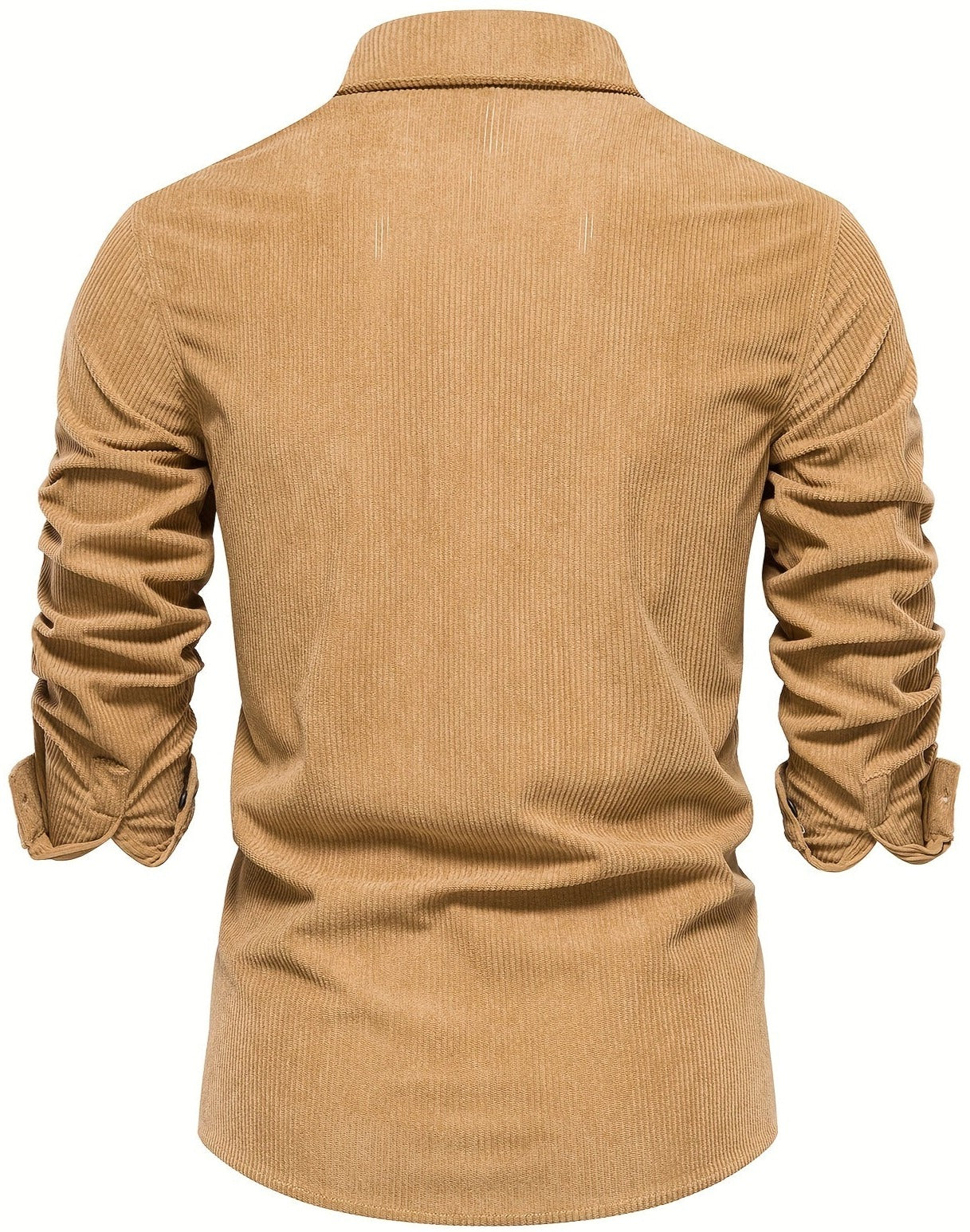 Classic Corduroy Shirt | Men's Long Sleeve Button-Up with Double-Breasted Design | Durable Cotton for All Seasons