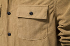 Classic Corduroy Shirt | Men's Long Sleeve Button-Up with Double-Breasted Design | Durable Cotton for All Seasons