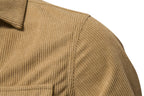 Classic Corduroy Shirt | Men's Long Sleeve Button-Up with Double-Breasted Design | Durable Cotton for All Seasons