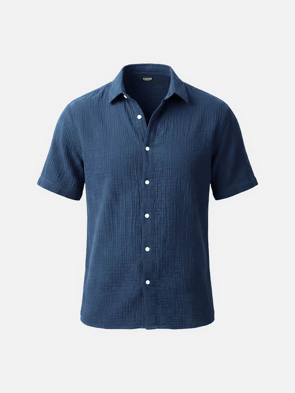 Classic Cotton | Men's Shirt with Crinkled Texture | Breathable Fabric for Everyday Comfort