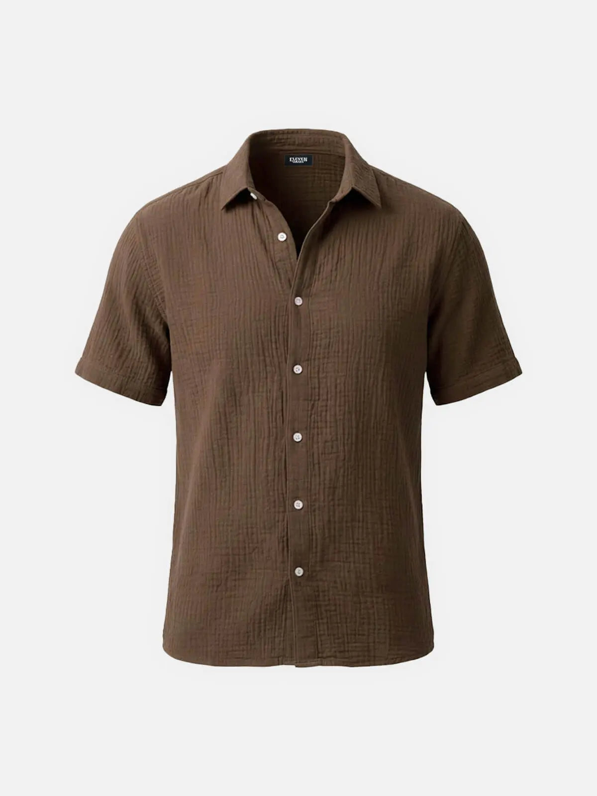 Classic Cotton | Men's Shirt with Crinkled Texture | Breathable Fabric for Everyday Comfort