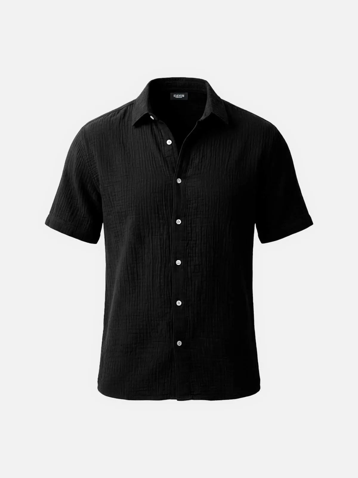 Classic Cotton | Men's Shirt with Crinkled Texture | Breathable Fabric for Everyday Comfort