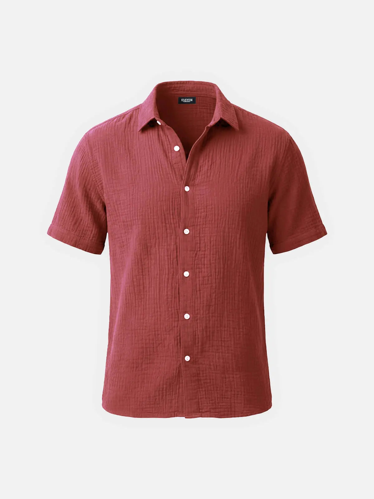 Classic Cotton | Men's Shirt with Crinkled Texture | Breathable Fabric for Everyday Comfort