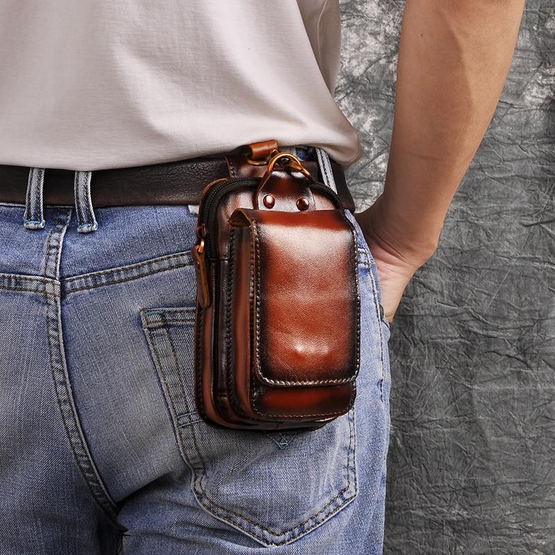 Full-Grain Leather Waist Pack — Adjustable Bum Bag
