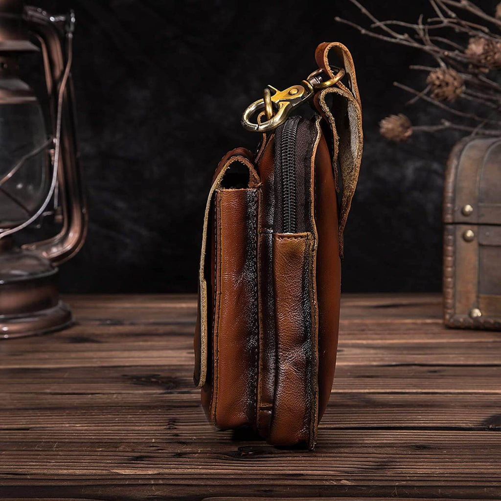 Full-Grain Leather Waist Pack — Adjustable Bum Bag