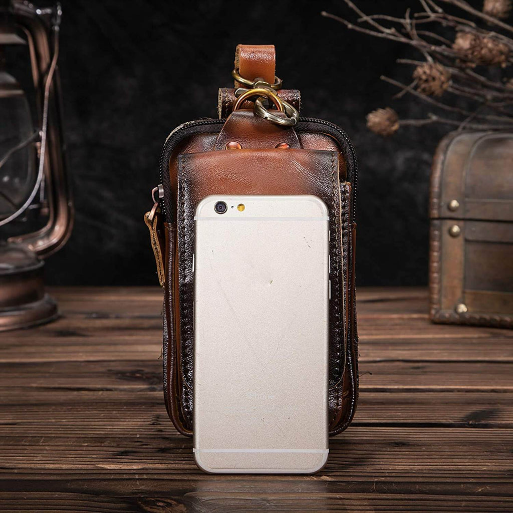 Full-Grain Leather Waist Pack — Adjustable Bum Bag