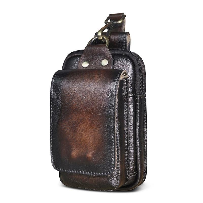 Full-Grain Leather Waist Pack — Adjustable Bum Bag