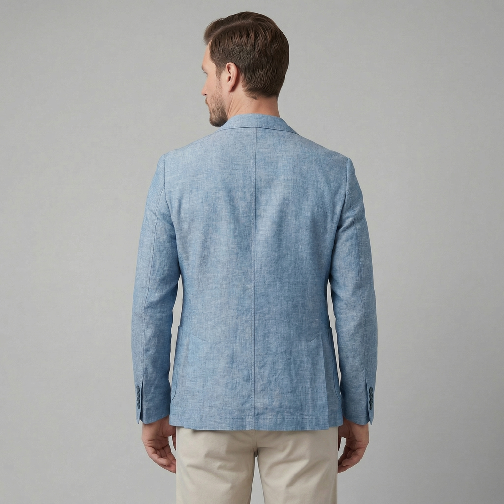 Classic Linen Blazer Jacket | Men's Blazer with Breathable Fabric | Stylish Versatile Design for Warm Weather