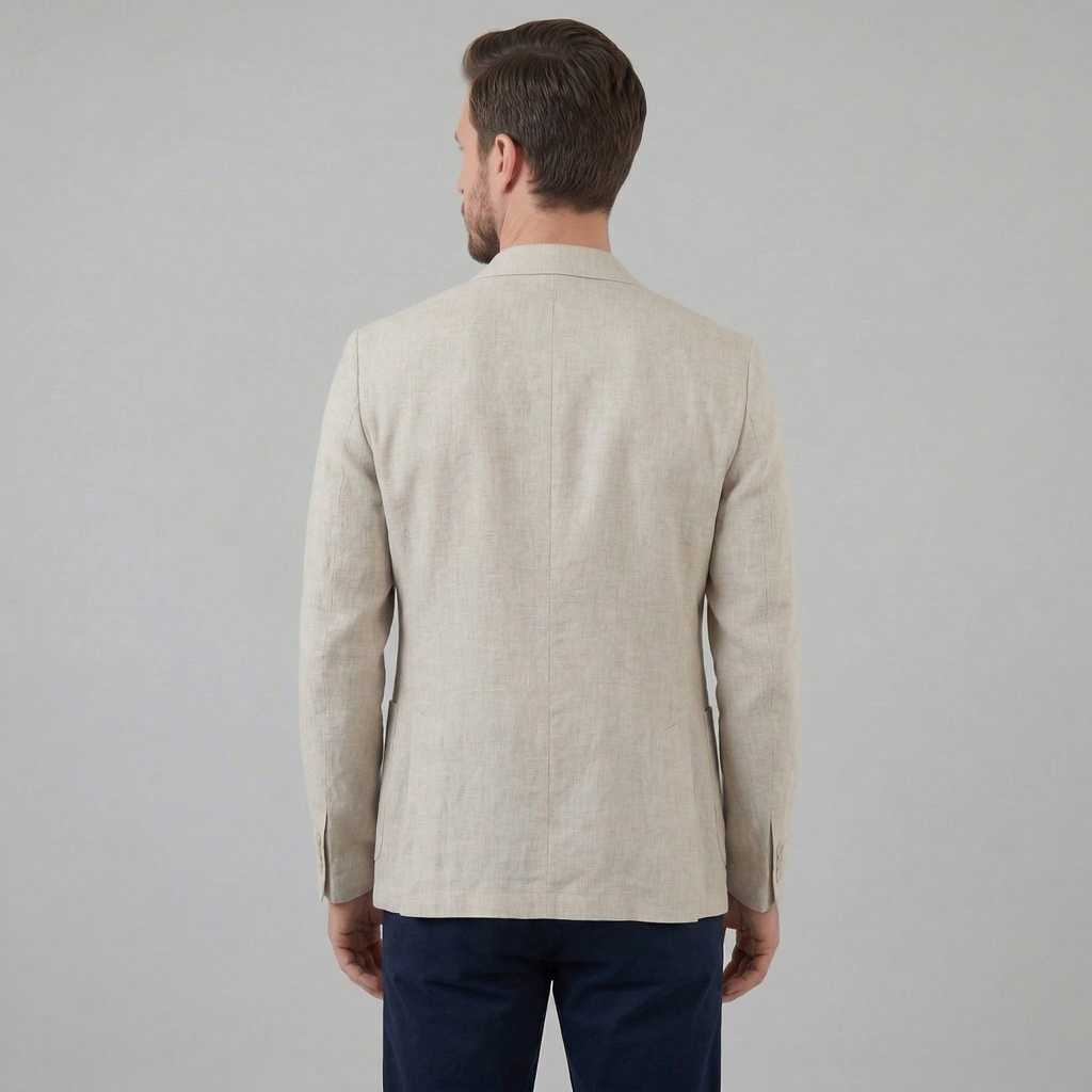 Classic Linen Blazer Jacket | Men's Blazer with Breathable Fabric | Stylish Versatile Design for Warm Weather
