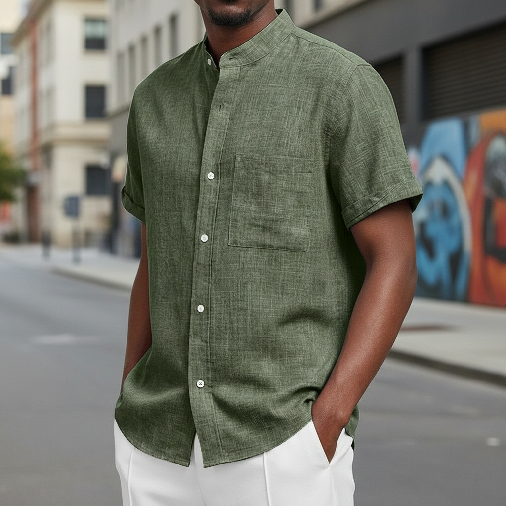 Classic Linen Button-Up Shirt