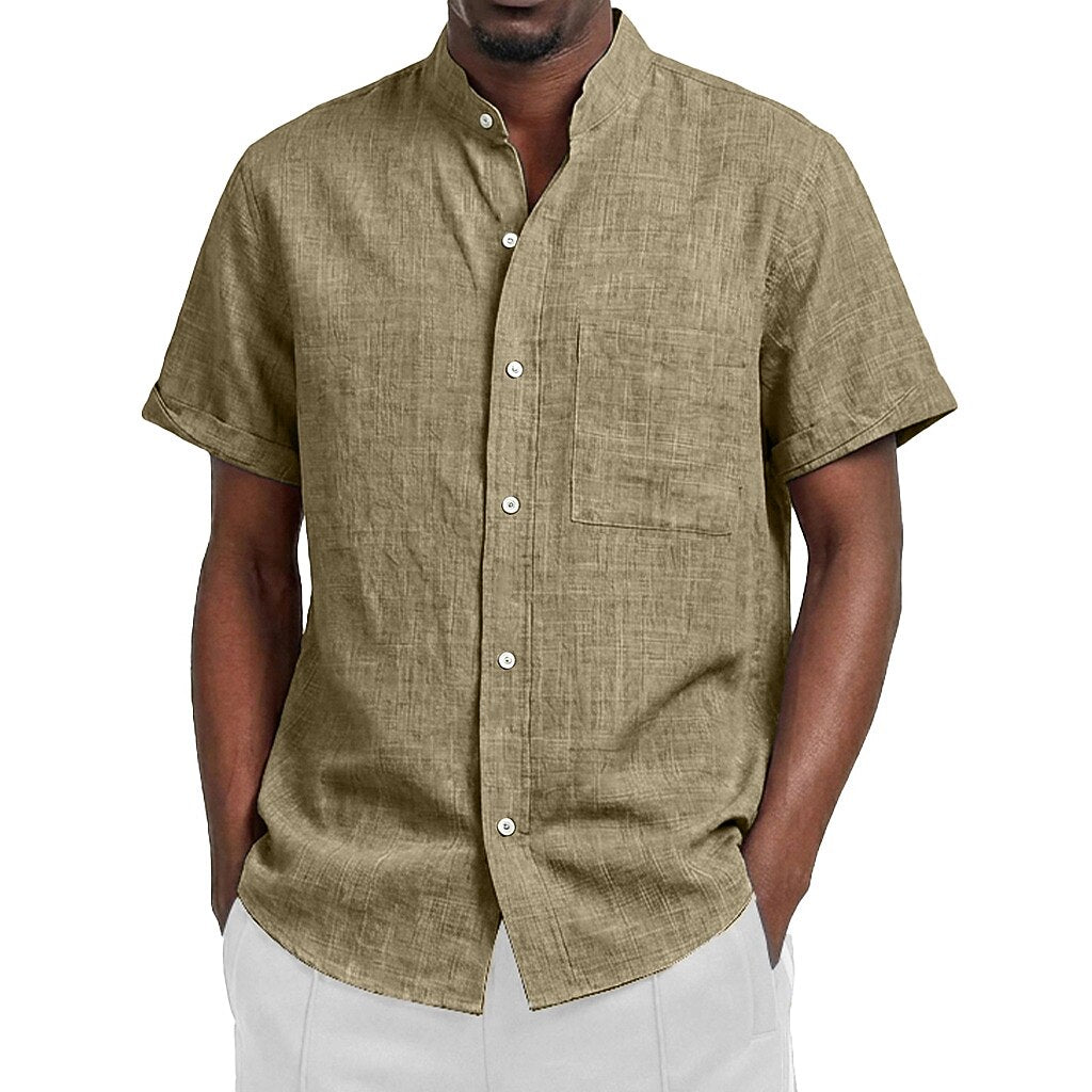 Classic Linen Button-Up Shirt