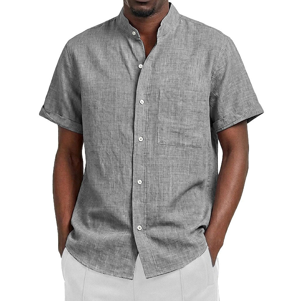 Classic Linen Button-Up Shirt