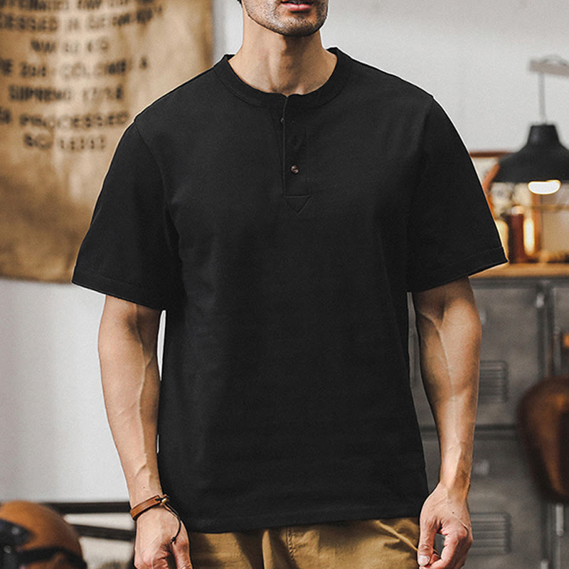 Classic Vintage | Men's T Shirt with Breathable Cotton & Loose Fit | Versatile Style for Casual and Business Wear
