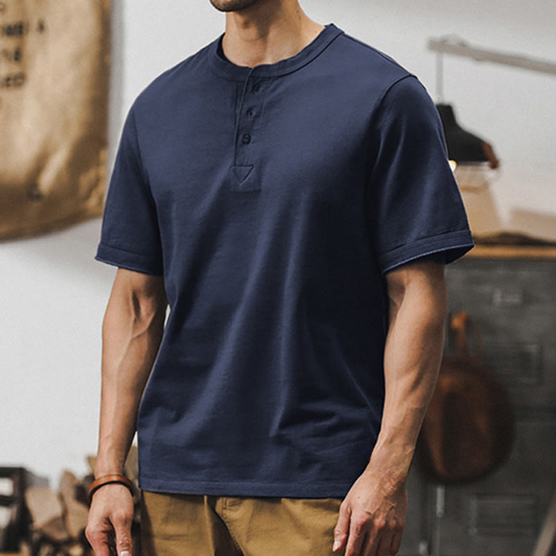 Classic Vintage | Men's T Shirt with Breathable Cotton & Loose Fit | Versatile Style for Casual and Business Wear