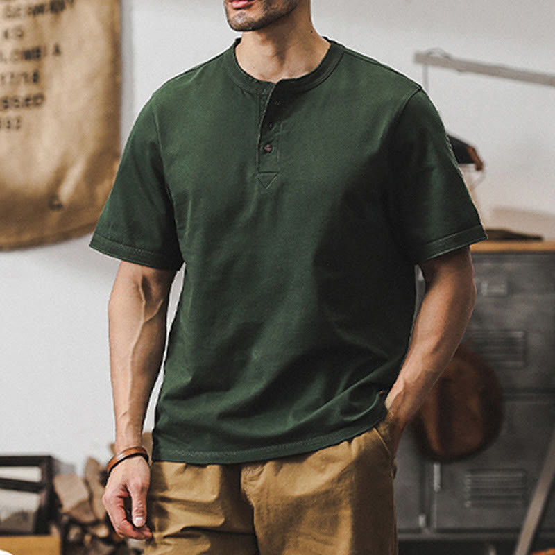Classic Vintage | Men's T Shirt with Breathable Cotton & Loose Fit | Versatile Style for Casual and Business Wear