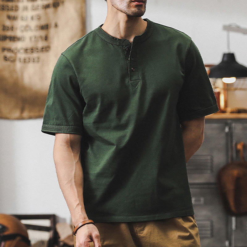 Classic Vintage | Men's T Shirt with Breathable Cotton & Loose Fit | Versatile Style for Casual and Business Wear