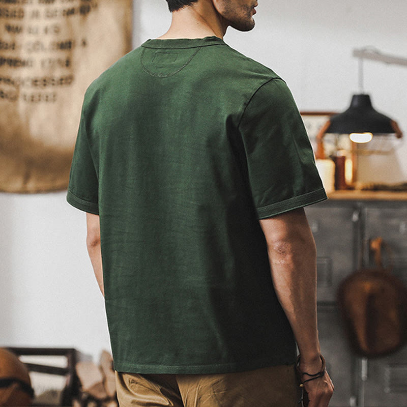 Classic Vintage | Men's T Shirt with Breathable Cotton & Loose Fit | Versatile Style for Casual and Business Wear