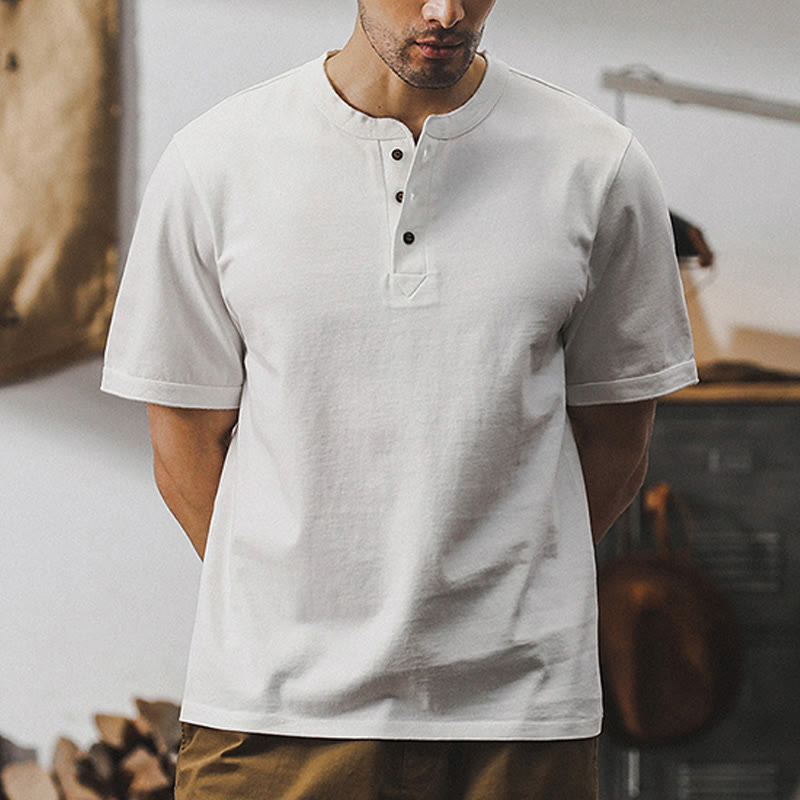 Classic Vintage | Men's T Shirt with Breathable Cotton & Loose Fit | Versatile Style for Casual and Business Wear