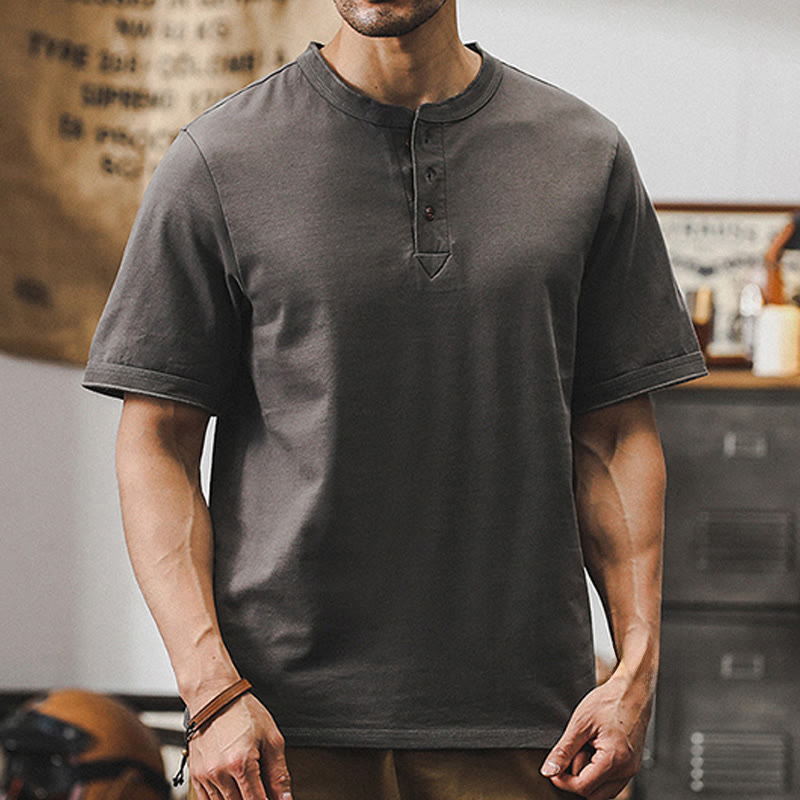 Classic Vintage | Men's T Shirt with Breathable Cotton & Loose Fit | Versatile Style for Casual and Business Wear