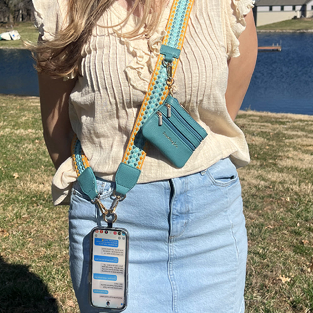 Clip & Go | Phone Strap with Zippered Pouch for Hands-Free Convenience