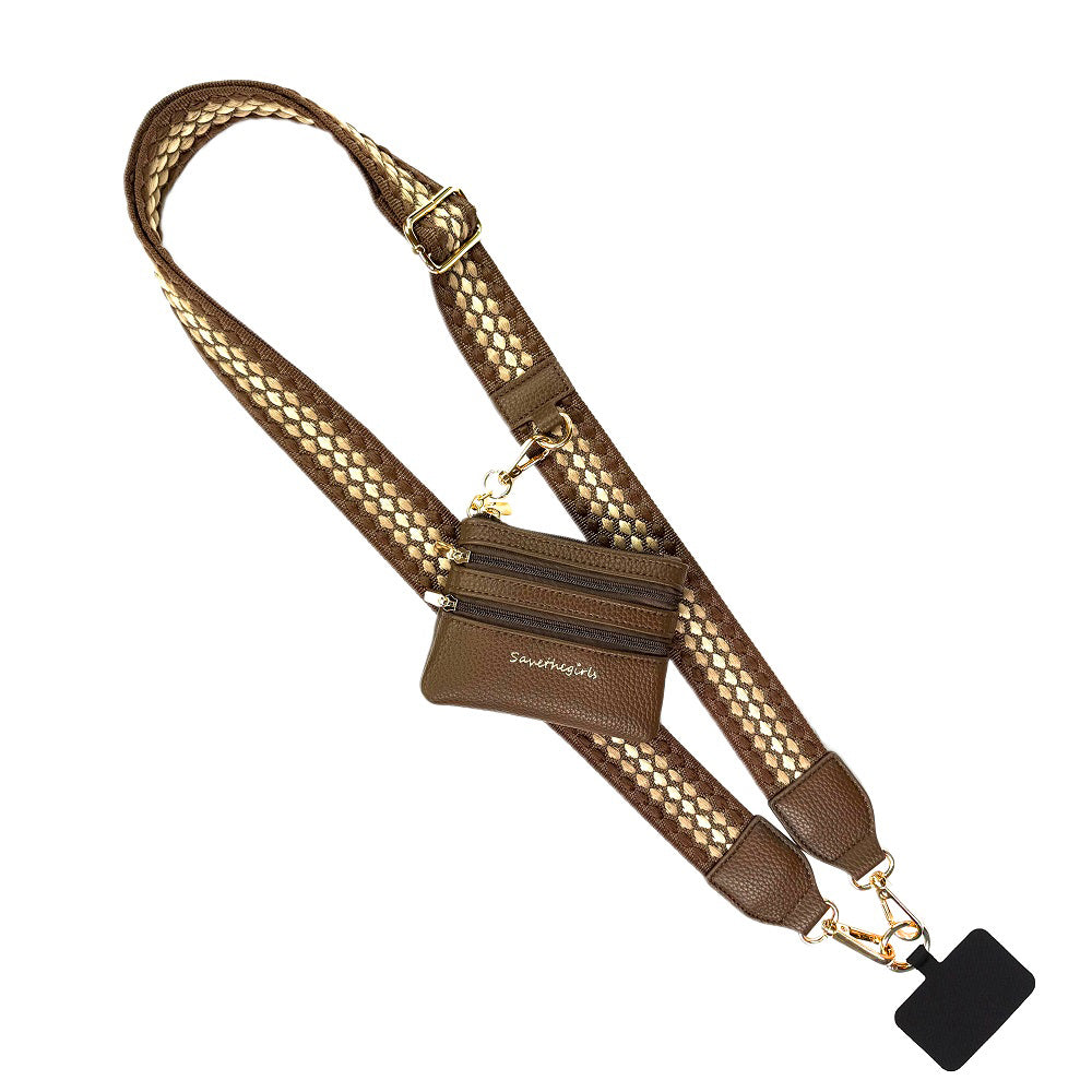Clip & Go | Phone Strap with Zippered Pouch for Hands-Free Convenience