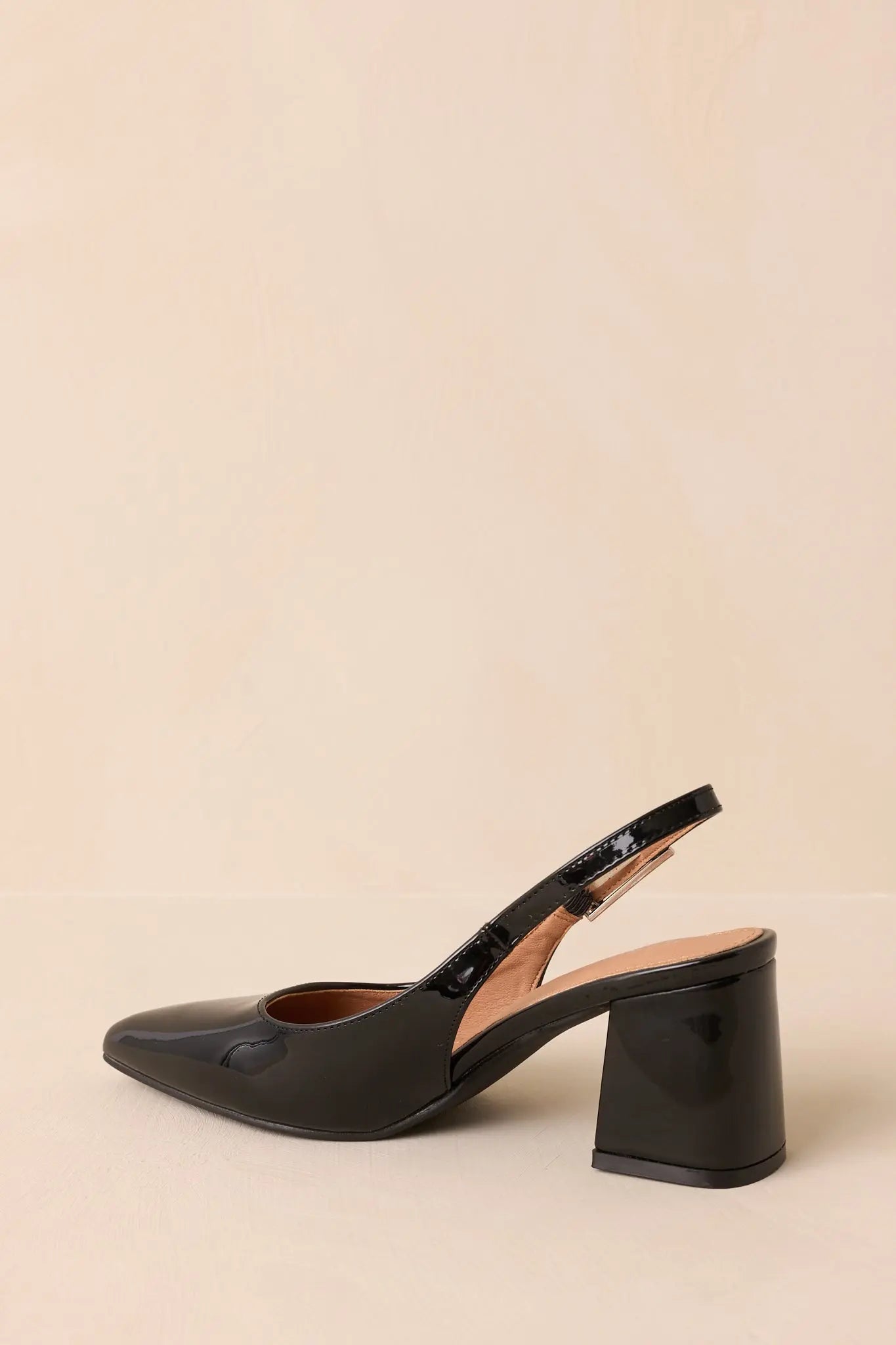 Women's Cloud Nine Nights Black Patent Slingback Block Heels | Heel measures 2.75" 3