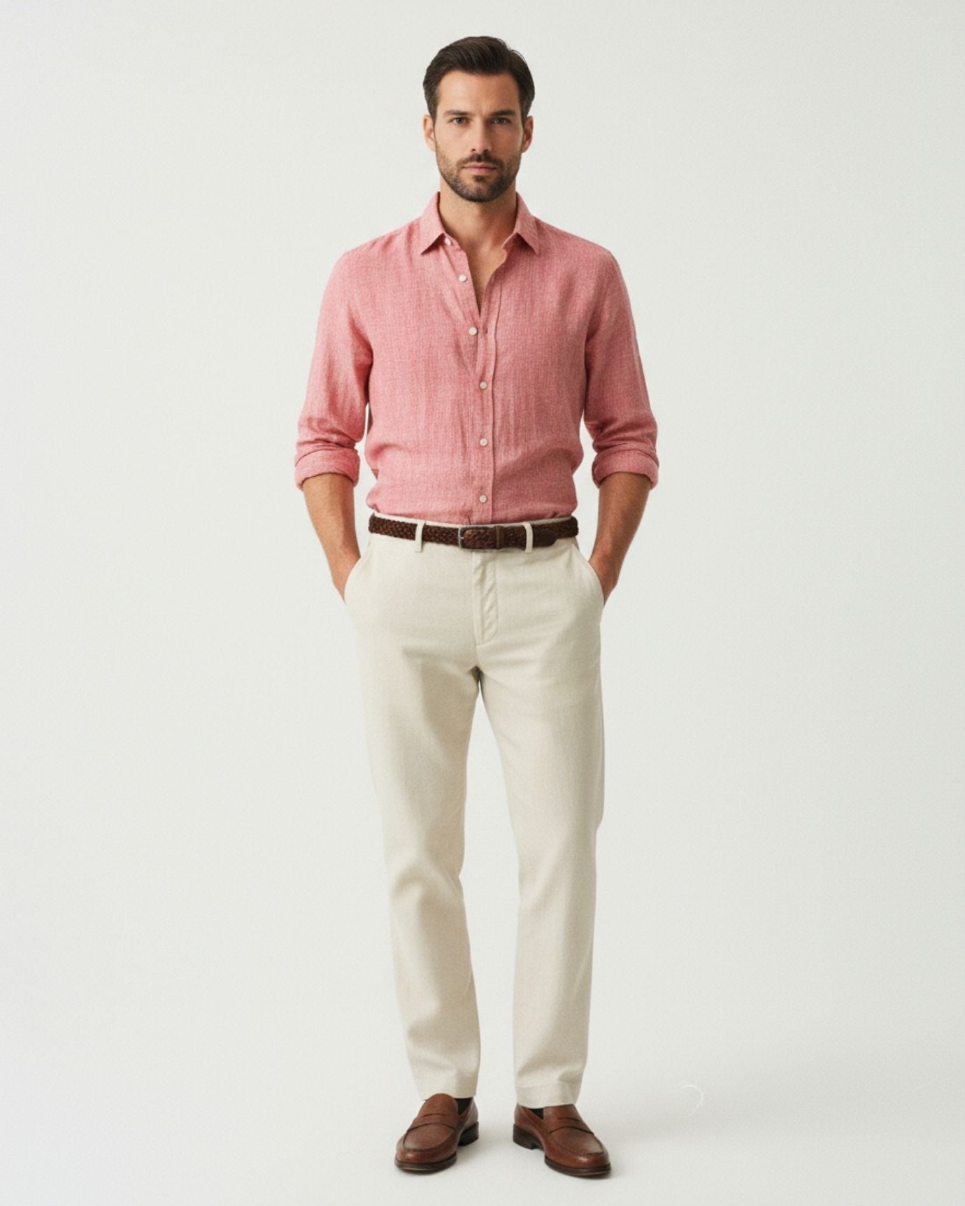 Coastal Charm | Men's Linen Button Down Shirt with Breathable Comfort | Relaxed Fit for Effortless Style