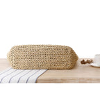 Coastal Escape | Large Straw Beach Bag with Stylish Design | Perfect Tote for Summer Adventures
