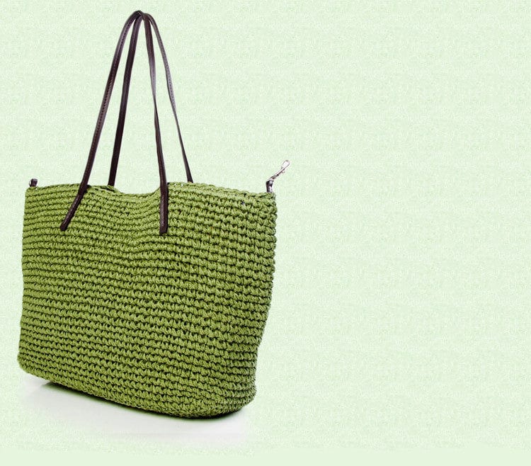 Coastal Escape | Large Straw Beach Bag with Stylish Design | Perfect Tote for Summer Adventures