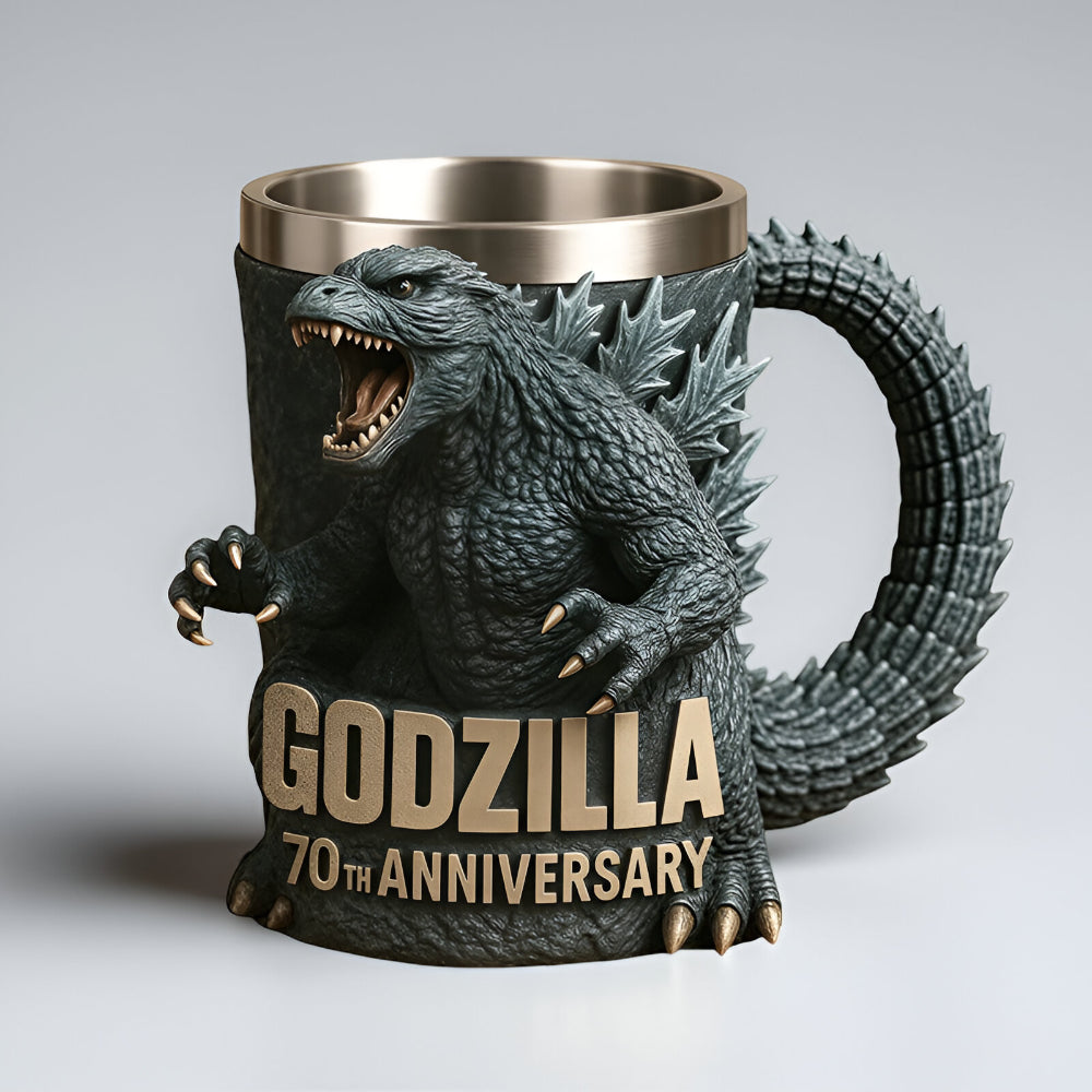 3D sculpted monster ceramic coffee mug