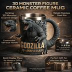 3D sculpted monster ceramic coffee mug