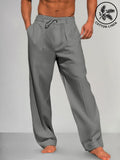 Comfort Fit | Linen Pants with Adjustable Waist & Side Pockets | Breathable Casual Wear for Everyday Comfort