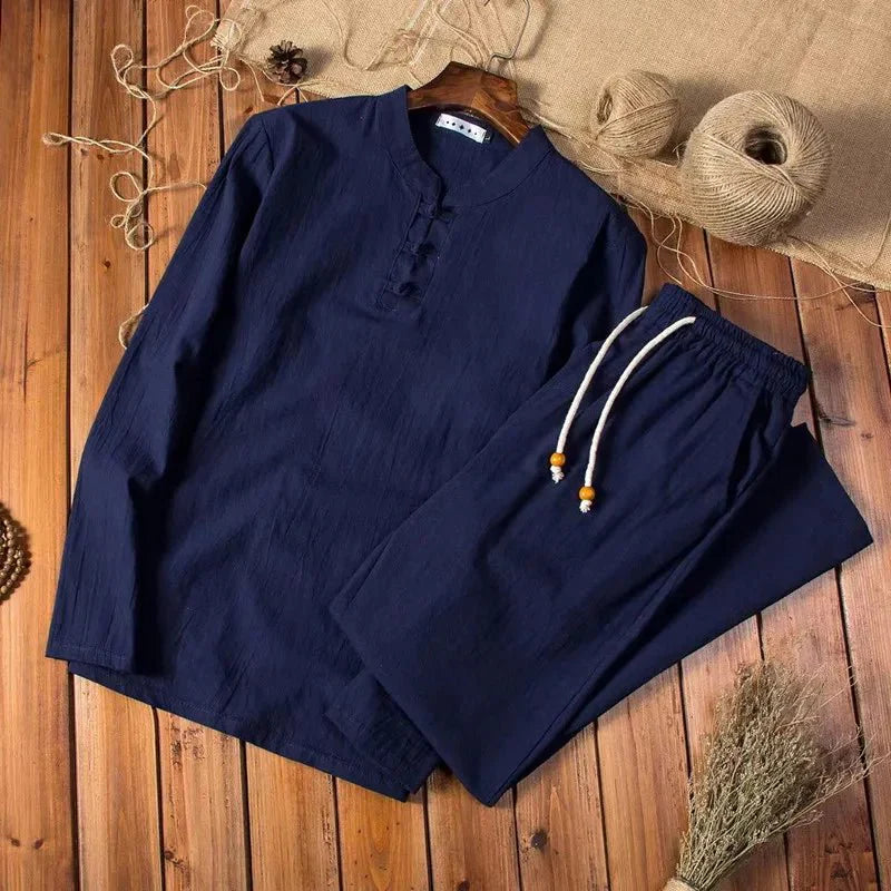 Men's Cotton Loungewear Set — Breathable Two-Piece