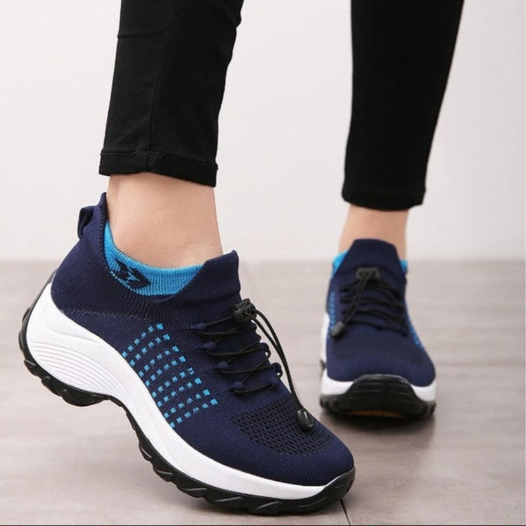 Women's Cushioned Comfort Sneakers — Supportive Fit