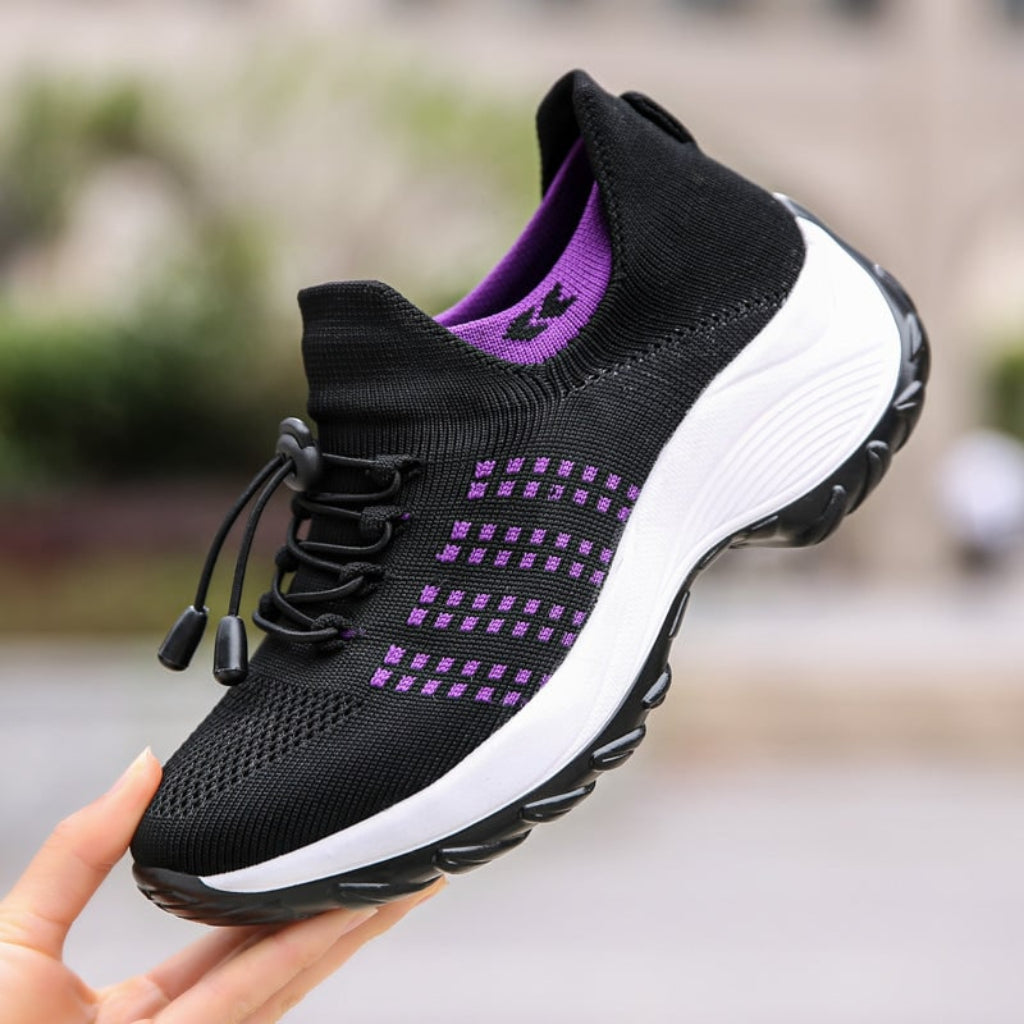 Women's Cushioned Comfort Sneakers — Supportive Fit