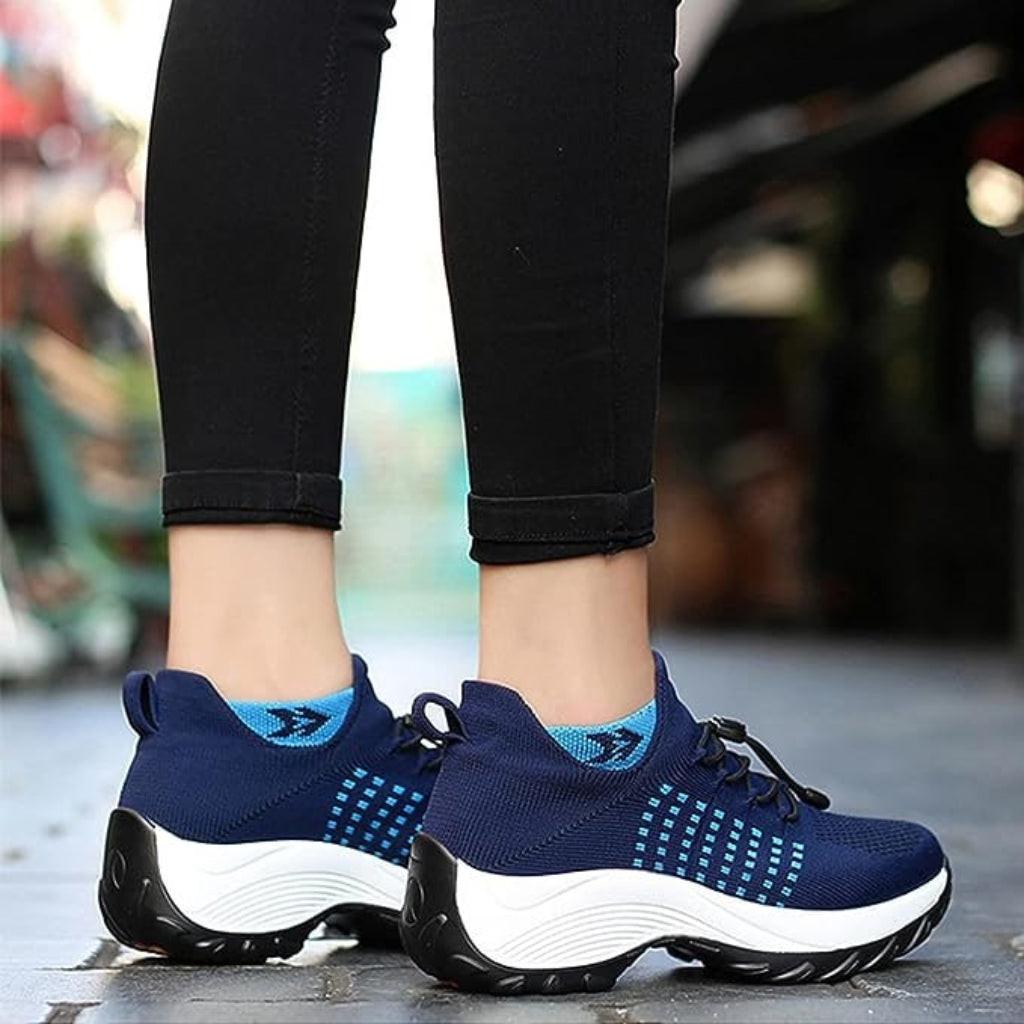 Women's Cushioned Comfort Sneakers — Supportive Fit
