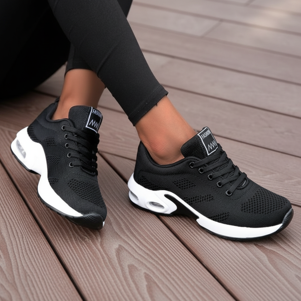 Women's Slip-On Mesh Shoes — Breathable Cushioned Comfort